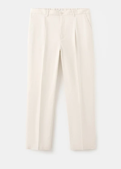 Regular-fit pleated flowy pants
