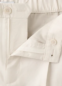 Regular-fit pleated flowy pants