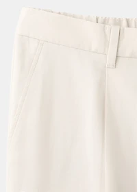 Regular-fit pleated flowy pants