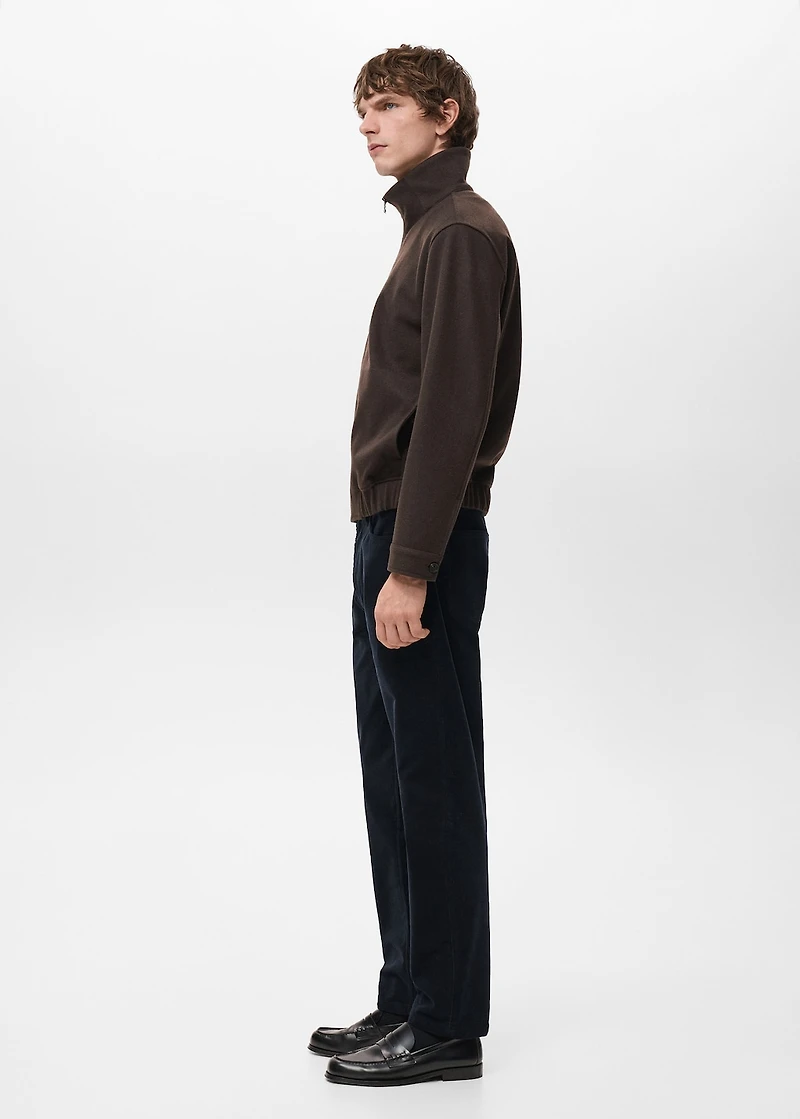 Corduroy regular-fit pants