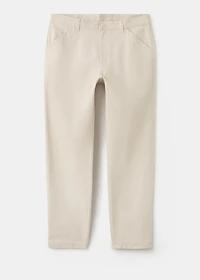 Regular-fit cotton pants