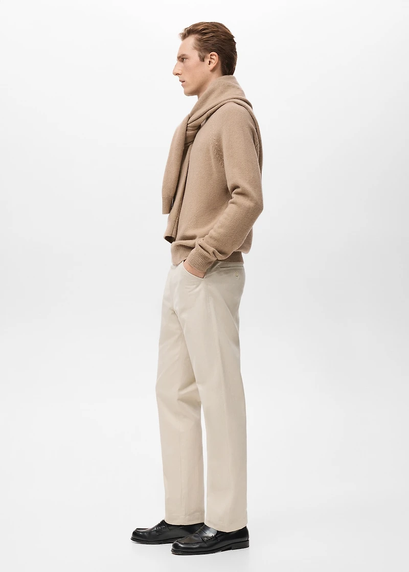 Regular-fit cotton pants