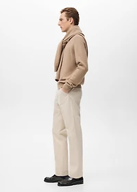 Regular-fit cotton pants