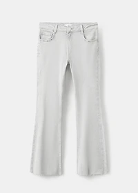 Flared cropped jeans with studs