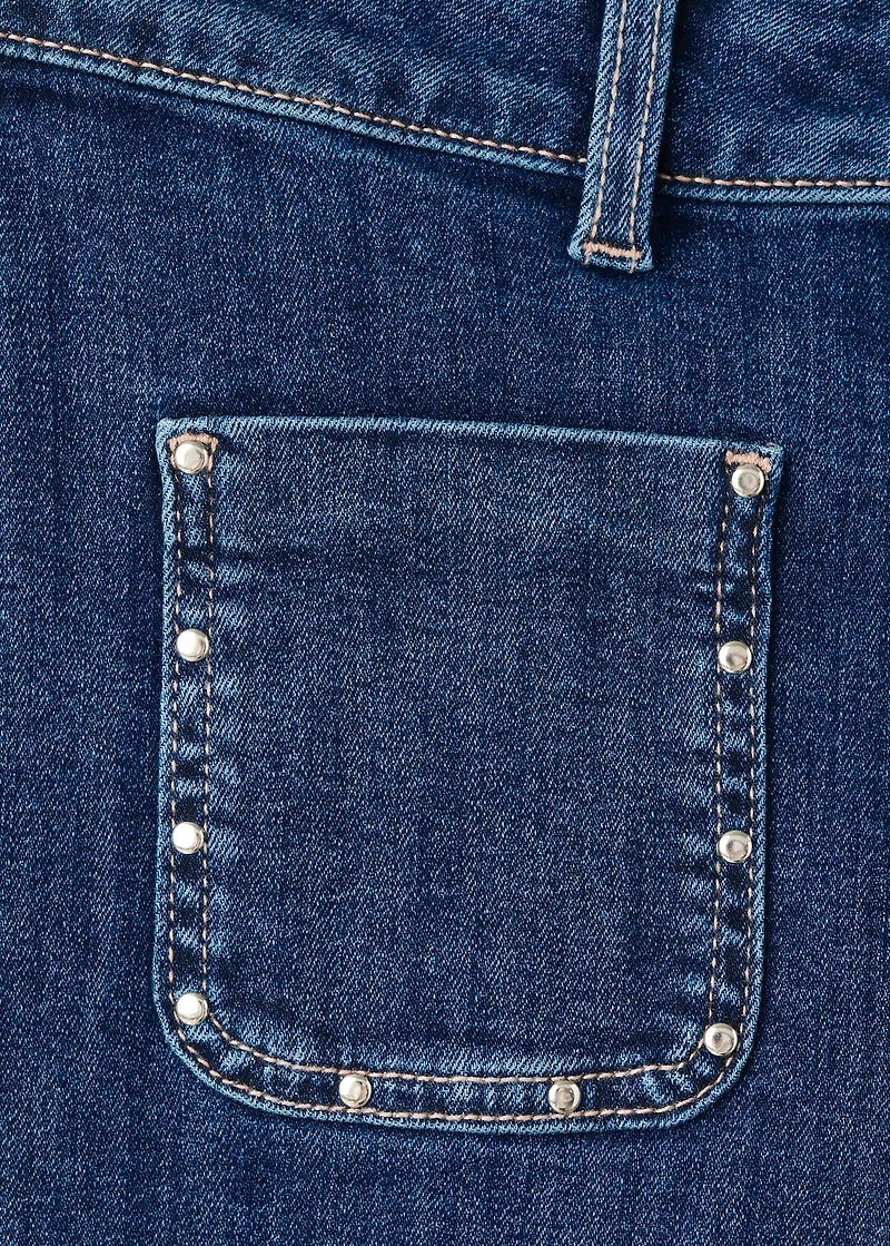 Flared jeans with studs