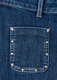 Flared jeans with studs