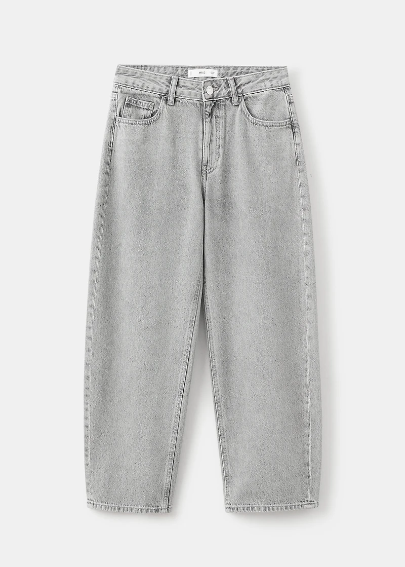 Barrel jeans with low waist