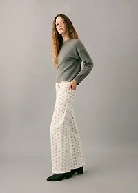 Printed straight jeans