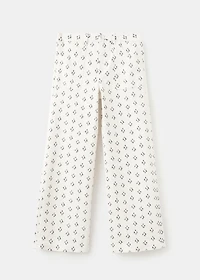 Printed straight jeans