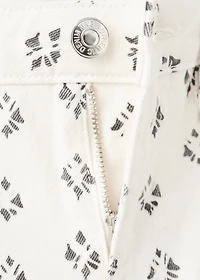 Printed straight jeans