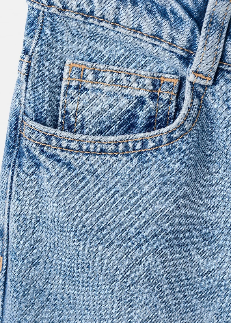 Wideleg low frayed hem jeans