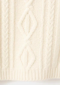 Braided wool-blend sweater