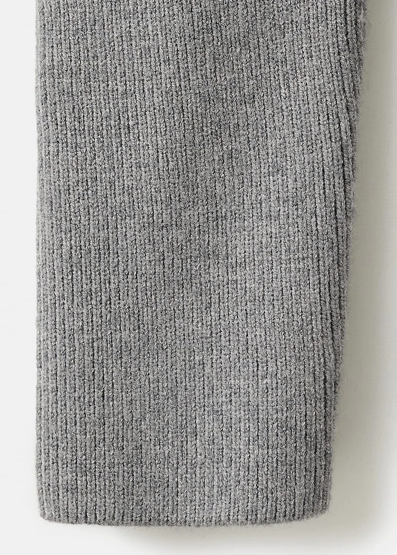 Sweater with asymmetrical roll neck