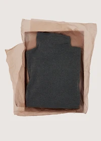 Draped turtleneck sweater