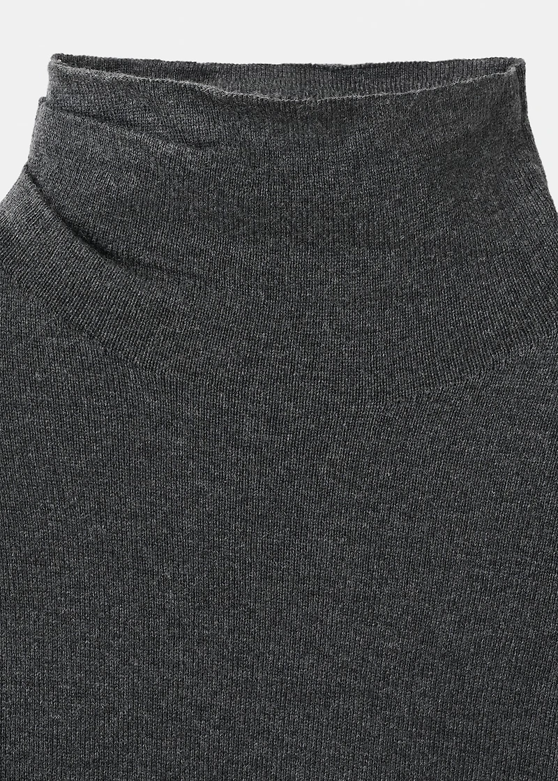 Draped turtleneck sweater