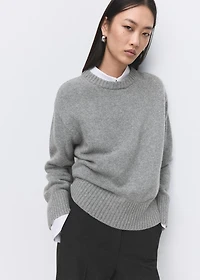 Wool-blend knit sweater