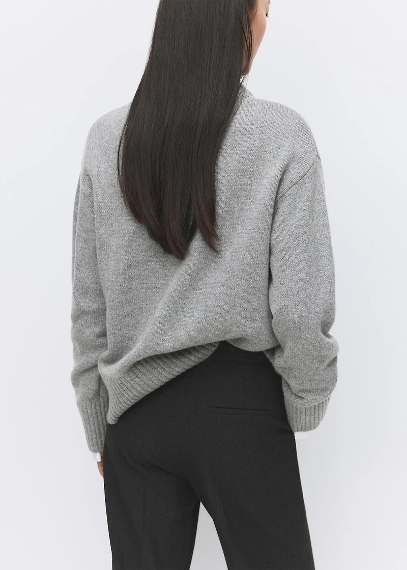 Wool-blend knit sweater