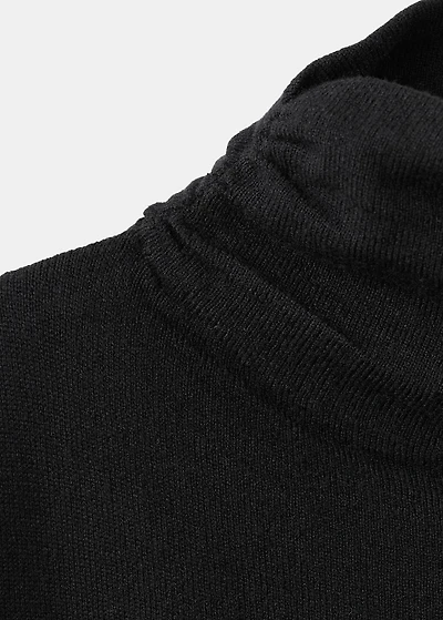Gathered perkins-neck sweater