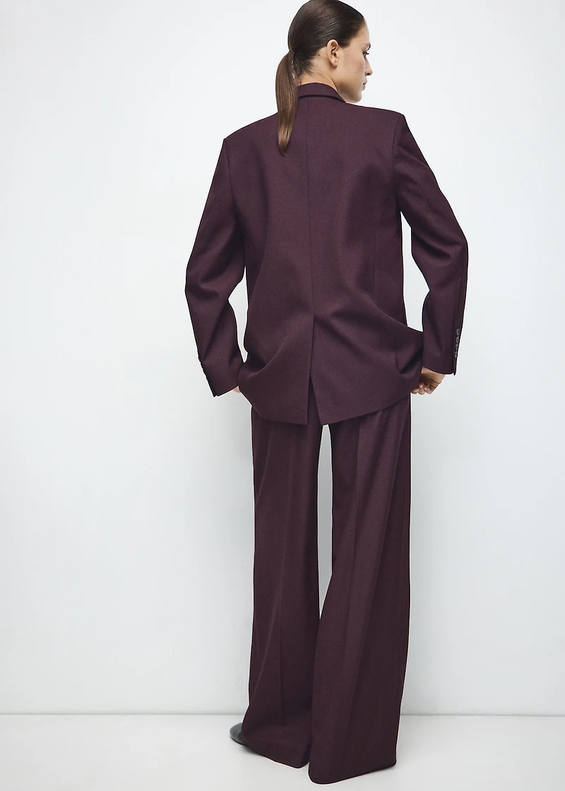 Wide leg suit trousers