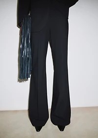 Wide leg suit trousers