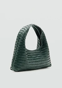 Mini braided leather bag