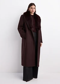 Manteco wool coat with fur collar