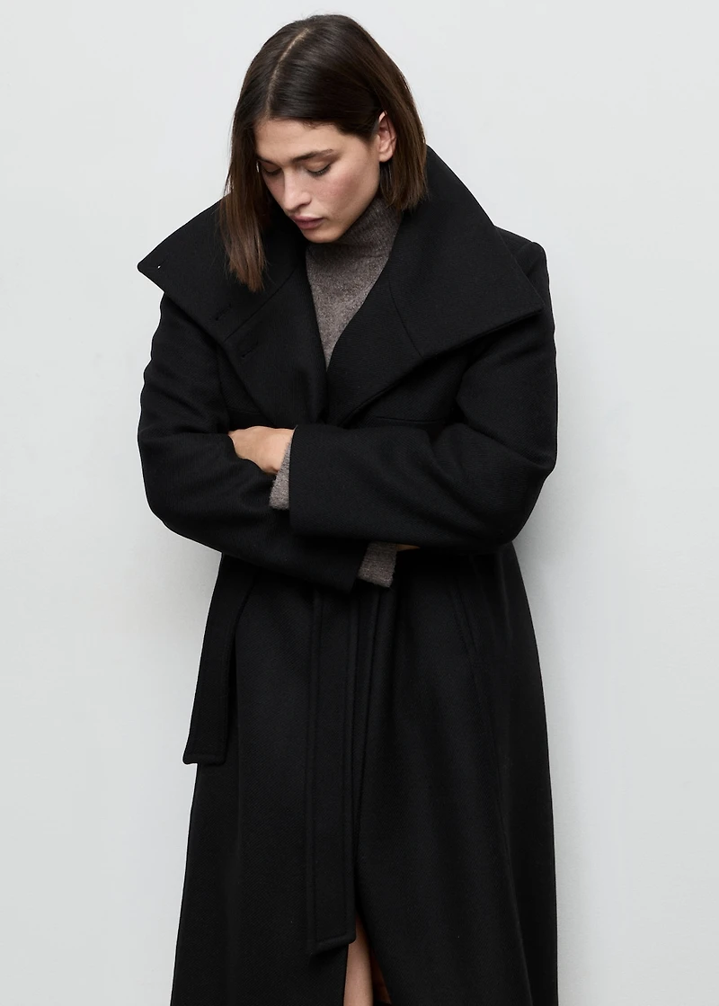 Manteco wool coat with belt