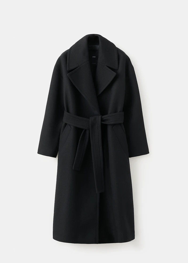 Manteco wool coat with belt