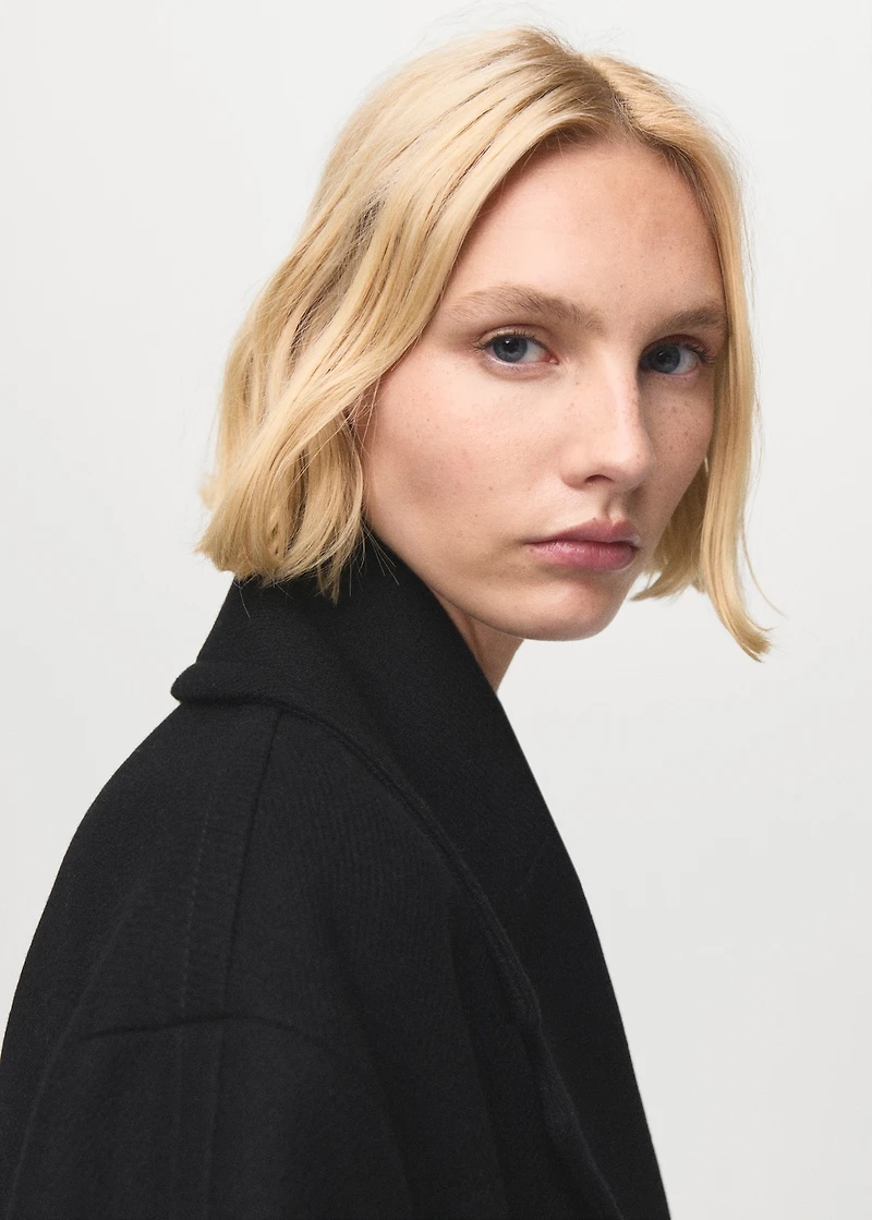 Manteco wool coat with belt