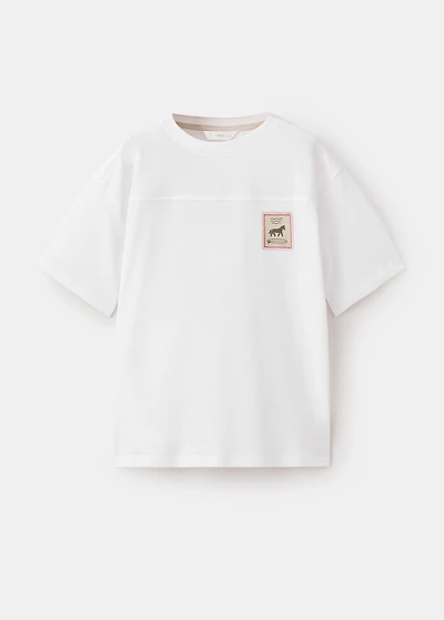 Printed cotton-blend T-shirt