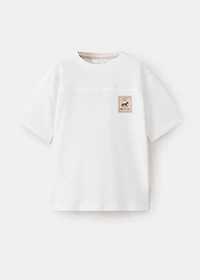 Printed cotton-blend T-shirt