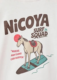 Printed cotton-blend T-shirt