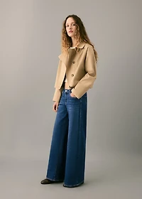 Low-waist wide leg jeans