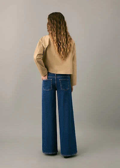 Low-waist wide leg jeans
