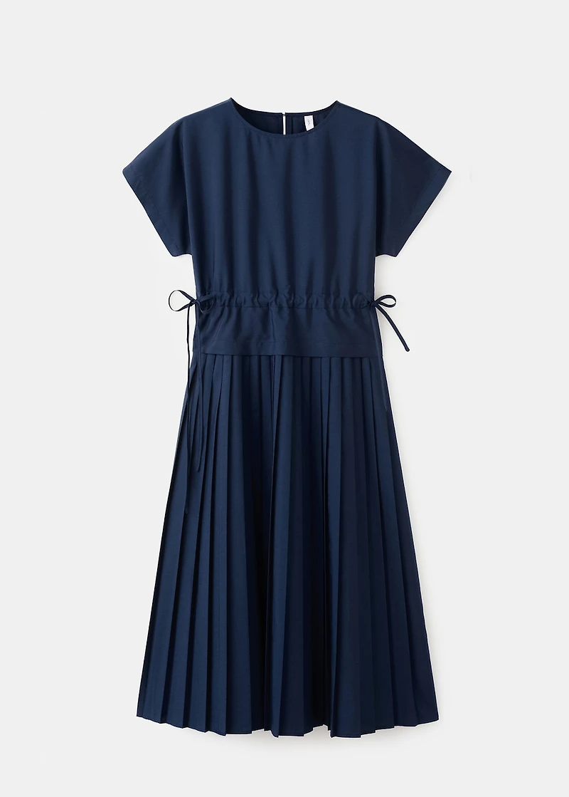 Pleated A-line dress