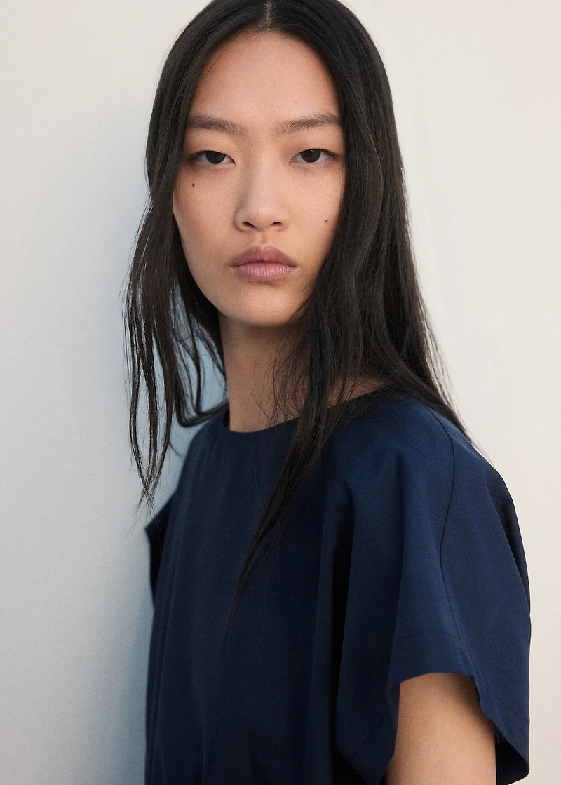 Pleated A-line dress