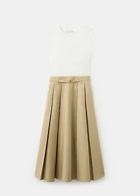 Flared midi-dress with belt