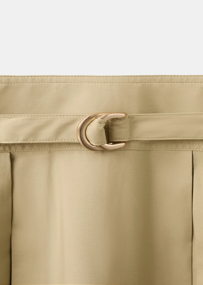 Flared midi-dress with belt