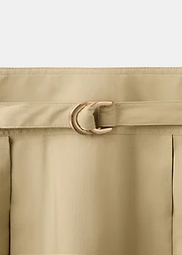 Flared midi-dress with belt