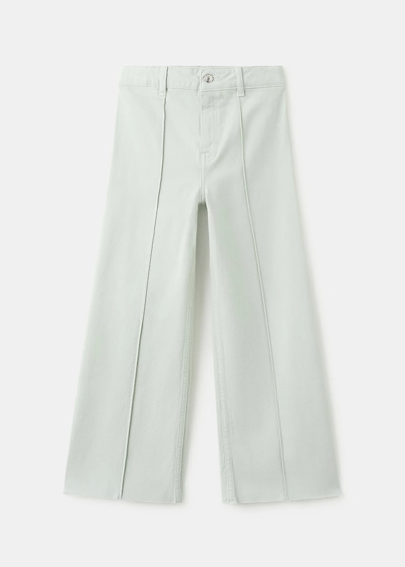 Culotte jeans with seam detail