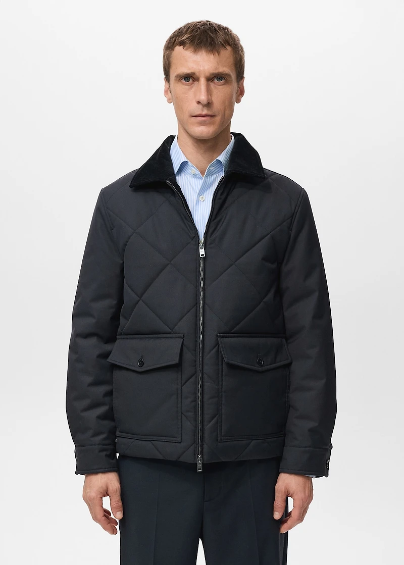 Quilted water repellent jacket