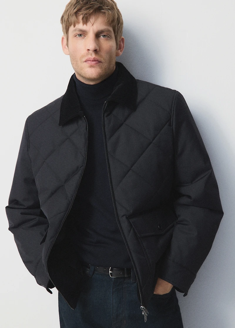Quilted water repellent jacket