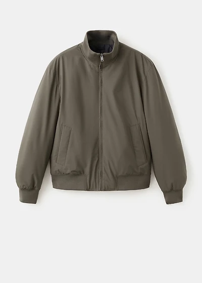 Water-repellent bomber jacket
