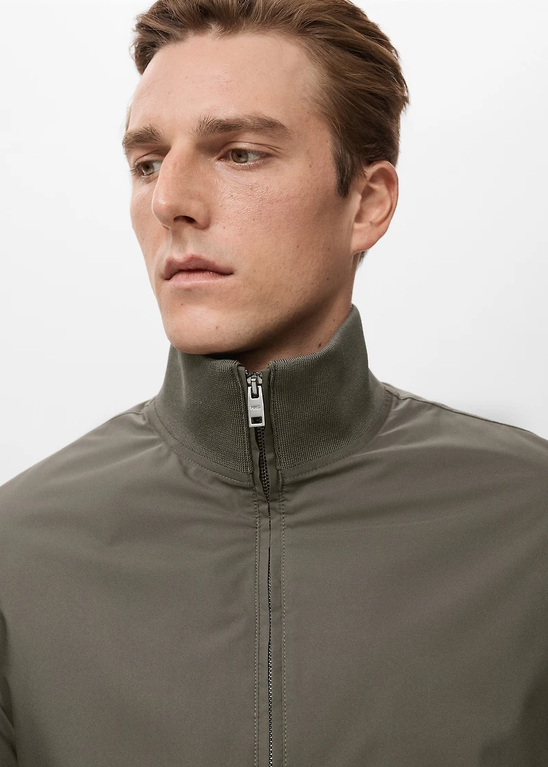 Water-repellent bomber jacket