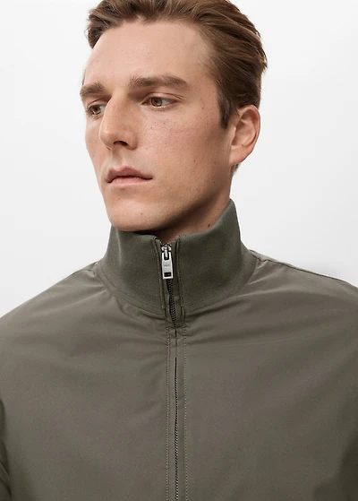 Water-repellent bomber jacket