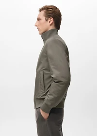 Water-repellent bomber jacket