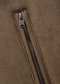 Faux-shearling suede jacket