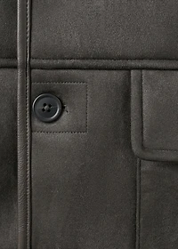 Faux-shearling suede jacket