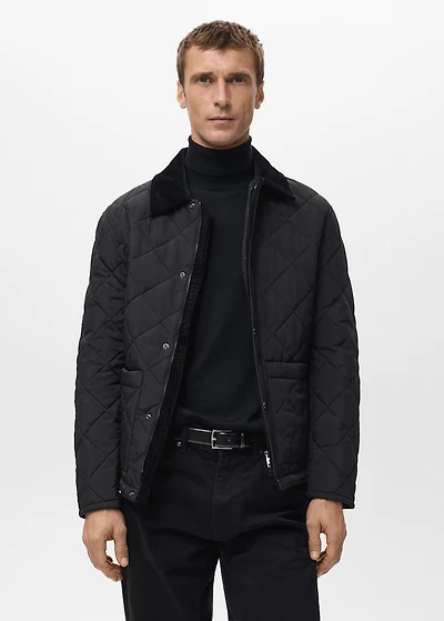 Quilted water repellent jacket