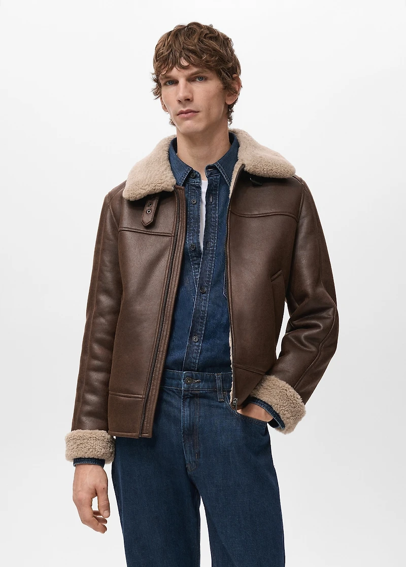 Double face sheepskin jacket